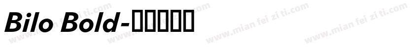 Bilo Bold字体转换
